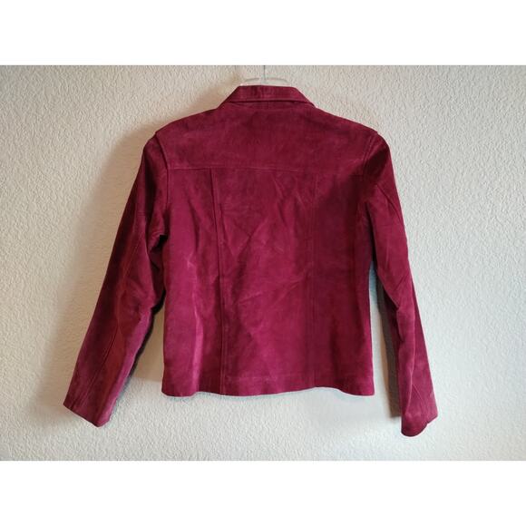 Sonoma Jean Company Women's Fitted Zip Genuine Suede Leather Jacket Small - Picture 3 of 13
